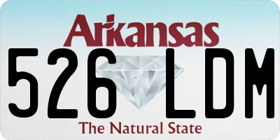 AR license plate 526LDM