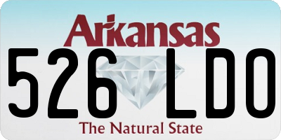 AR license plate 526LDO
