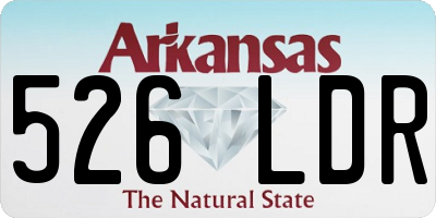 AR license plate 526LDR