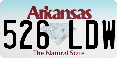 AR license plate 526LDW