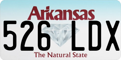 AR license plate 526LDX
