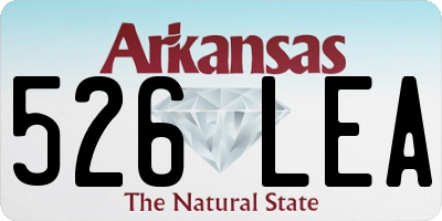AR license plate 526LEA