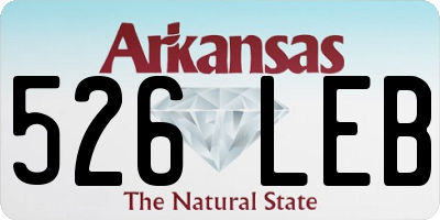 AR license plate 526LEB