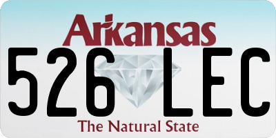 AR license plate 526LEC
