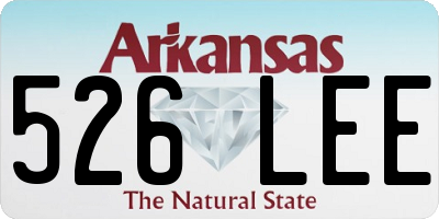 AR license plate 526LEE