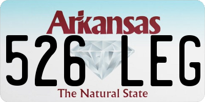 AR license plate 526LEG