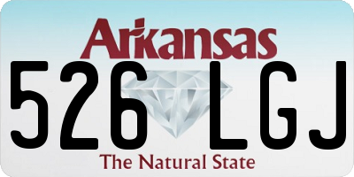AR license plate 526LGJ