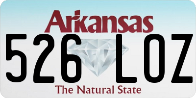 AR license plate 526LOZ