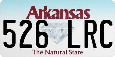AR license plate 526LRC