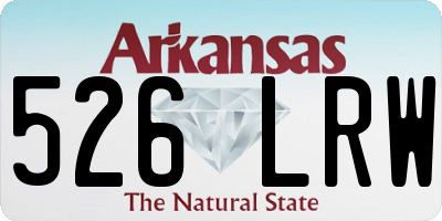 AR license plate 526LRW