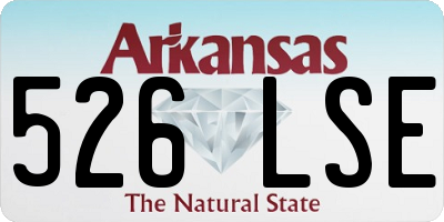 AR license plate 526LSE