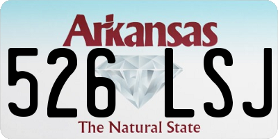 AR license plate 526LSJ