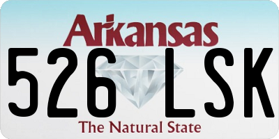 AR license plate 526LSK