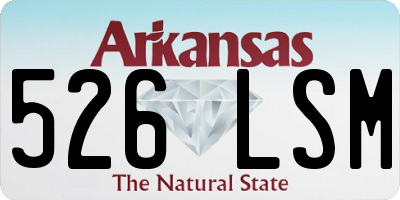 AR license plate 526LSM
