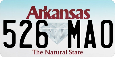 AR license plate 526MAO