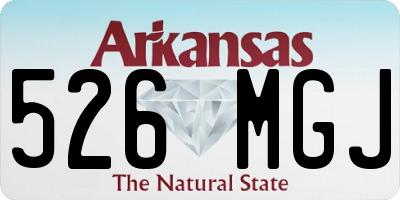 AR license plate 526MGJ