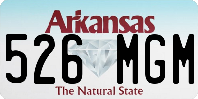 AR license plate 526MGM