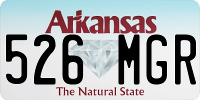 AR license plate 526MGR