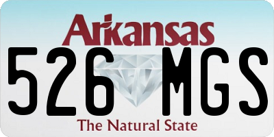 AR license plate 526MGS
