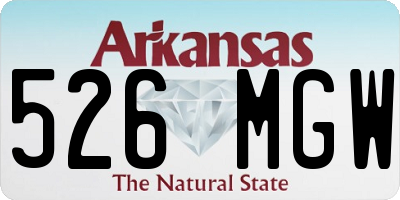 AR license plate 526MGW