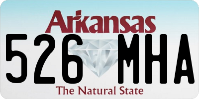 AR license plate 526MHA