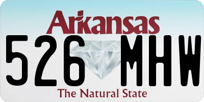 AR license plate 526MHW