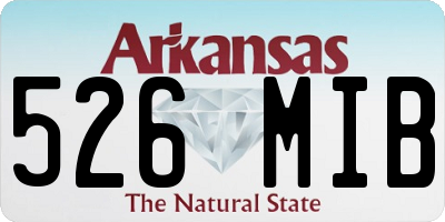AR license plate 526MIB
