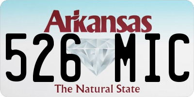 AR license plate 526MIC
