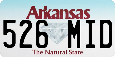 AR license plate 526MID