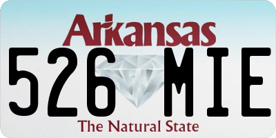 AR license plate 526MIE