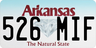 AR license plate 526MIF