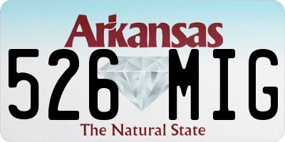AR license plate 526MIG