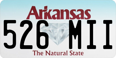 AR license plate 526MII