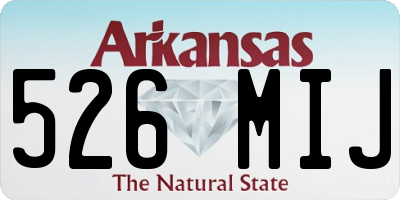 AR license plate 526MIJ