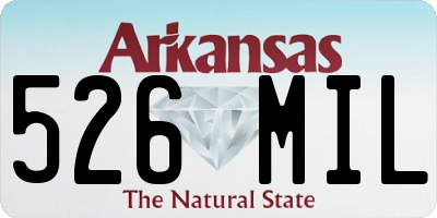 AR license plate 526MIL