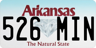 AR license plate 526MIN