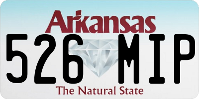 AR license plate 526MIP