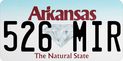 AR license plate 526MIR