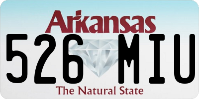 AR license plate 526MIU
