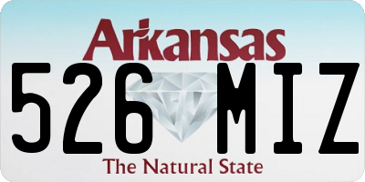 AR license plate 526MIZ