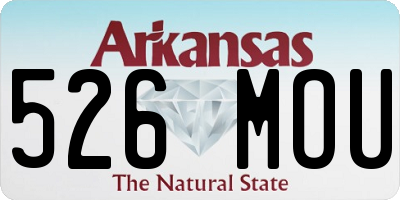 AR license plate 526MOU