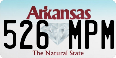 AR license plate 526MPM