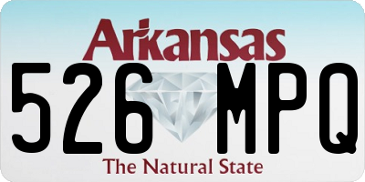 AR license plate 526MPQ