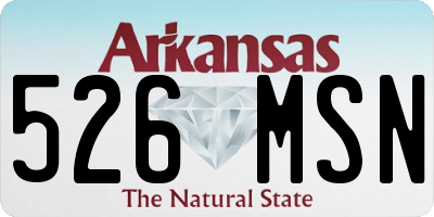 AR license plate 526MSN
