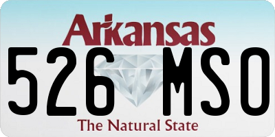 AR license plate 526MSO