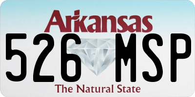 AR license plate 526MSP