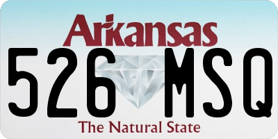 AR license plate 526MSQ