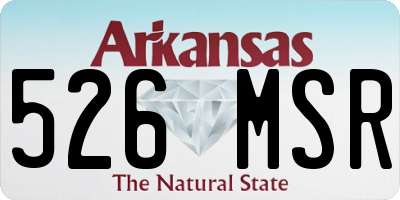 AR license plate 526MSR