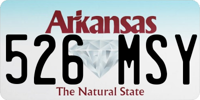 AR license plate 526MSY