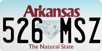 AR license plate 526MSZ